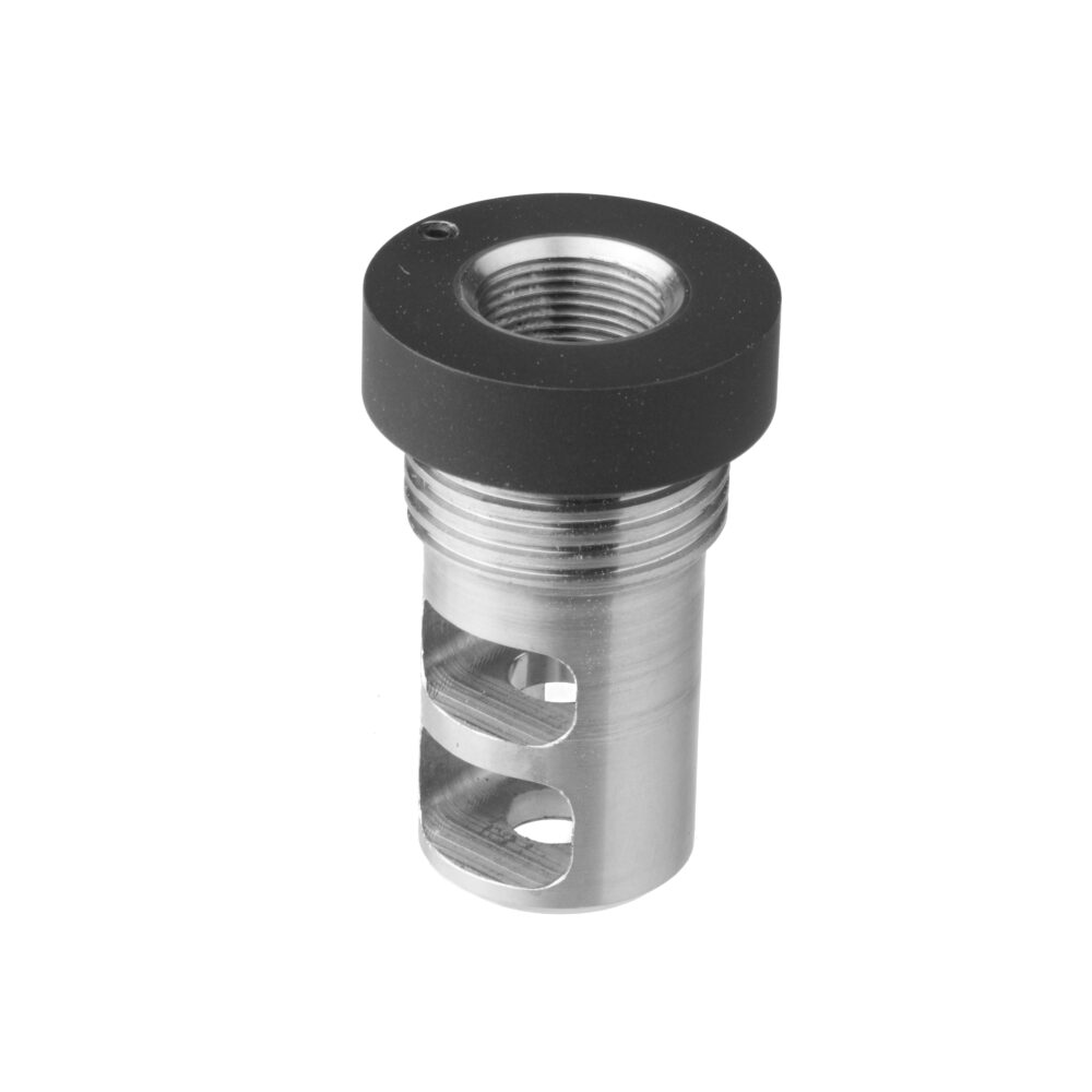 rear view of muzzle brake