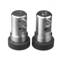 front end view of the muzzle brakes