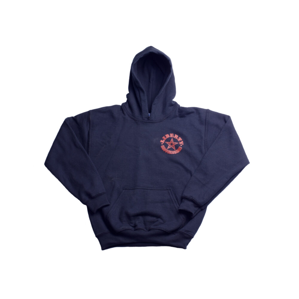 front view of sweat shirt with hood